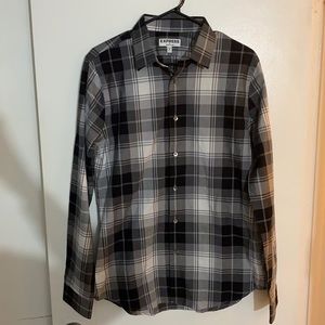Men’s Express Plaid Button Down